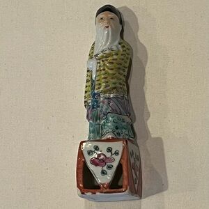 Famille Rose Antique Porcelain 6" Statue Figurine